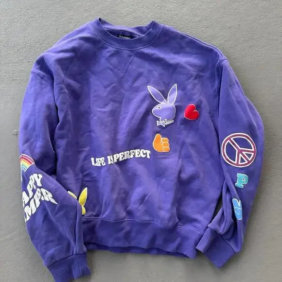 Playboy Women's Purple and Blue Sweatshirt - Picture 1 of 4
